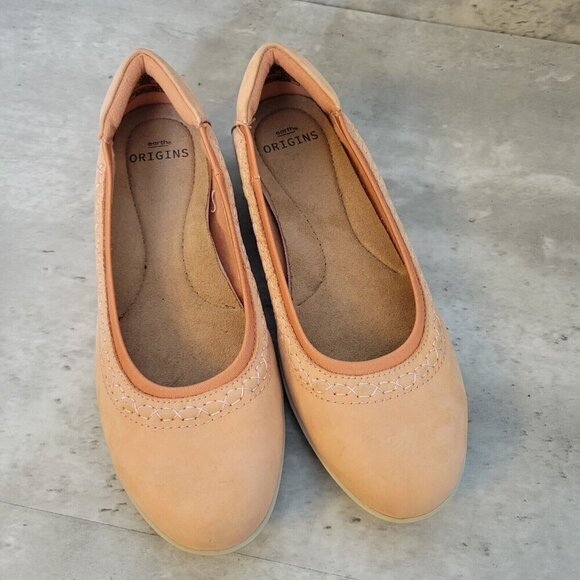 Earth Origins Womens 9 Medium Flex Flat Fable Peach Ballet Flats Shoe - Picture 6 of 9